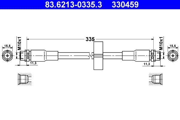 Flexible de frein (Durite de frein) ATE 83.6213-0335.3