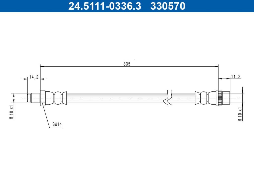 Flexible de frein (Durite de frein) ATE ref. 24.5111-0336.3