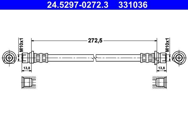 Flexible de frein (Durite de frein) ATE 24.5297-0272.3