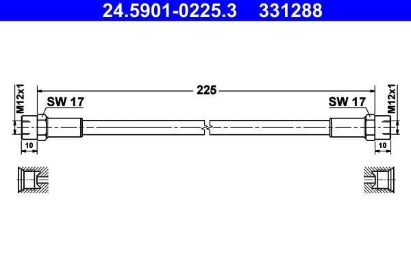 Tuyau d'embrayage ATE ref. 24.5901-0225.3