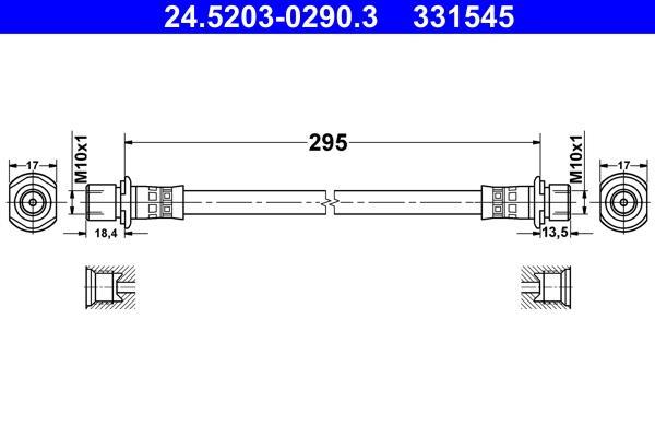 Flexible de frein (Durite de frein) ATE 24.5203-0290.3