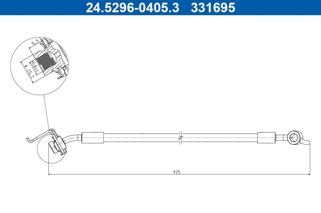 Flexible de frein (Durite de frein) ATE 24.5296-0405.3