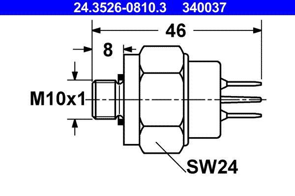 Interruptor luces freno ATE ref. 24.3526-0810.3