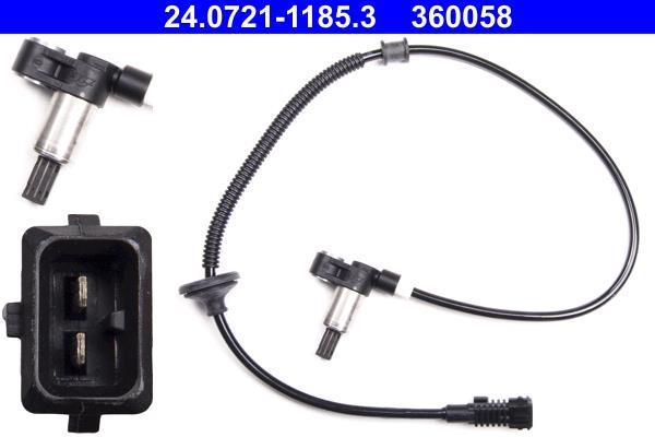 Capteur ABS (Capteur de vitesse de roue) ATE ref. 24.0721-1185.3