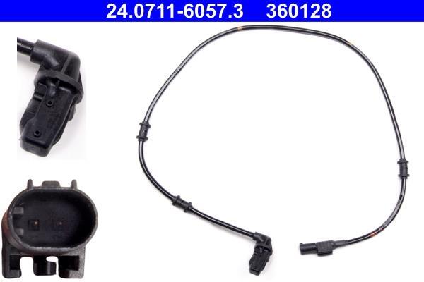 Capteur ABS (Capteur de vitesse de roue) ATE ref. 24.0711-6057.3