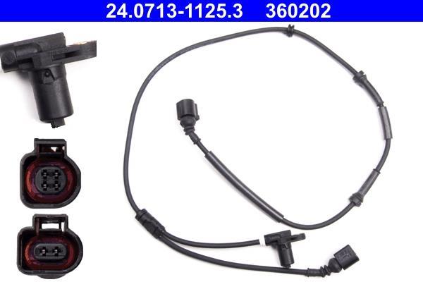 Capteur ABS (Capteur de vitesse de roue) ATE 24.0713-1125.3