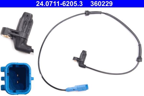 Sensor, revoluciones de la rueda ATE ref. 24.0711-6205.3