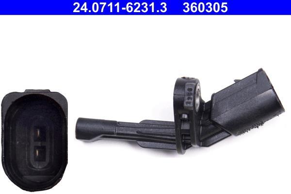 Capteur ABS (Capteur de vitesse de roue) ATE ref. 24.0711-6231.3