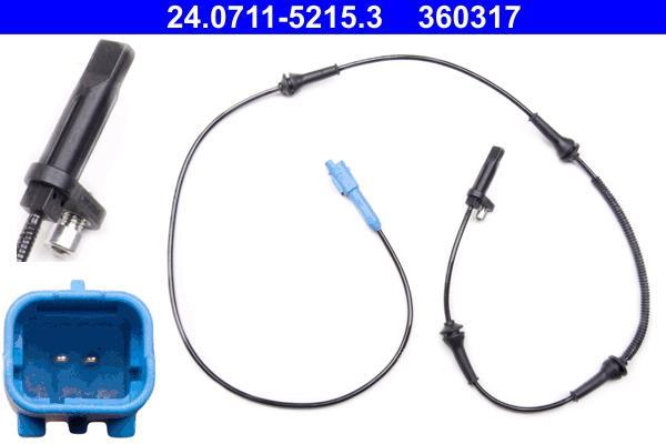 Capteur ABS (Capteur de vitesse de roue) ATE ref. 24.0711-5215.3