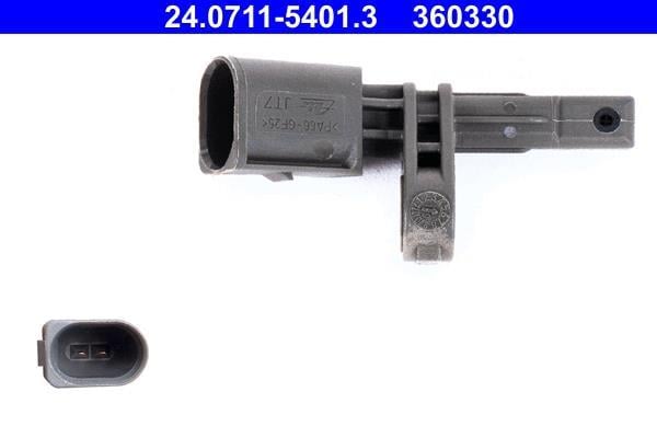 Capteur ABS (Capteur de vitesse de roue) ATE ref. 24.0711-5401.3