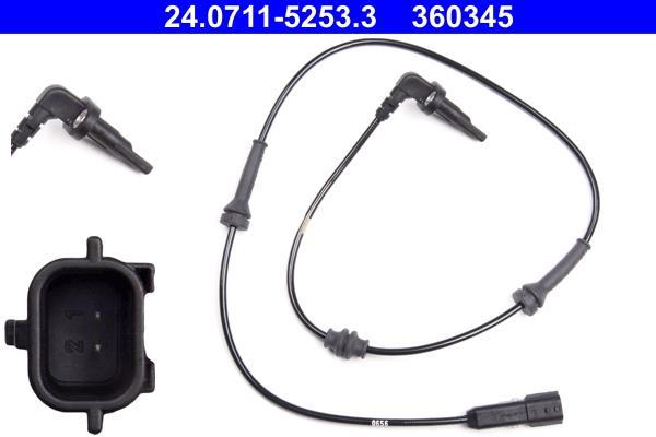 Capteur ABS (Capteur de vitesse de roue) ATE ref. 24.0711-5253.3