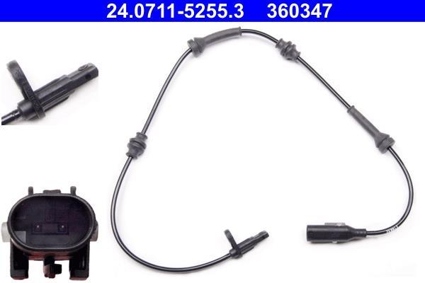 Capteur ABS (Capteur de vitesse de roue) ATE ref. 24.0711-5255.3