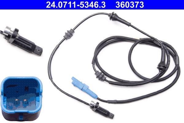 Capteur ABS (Capteur de vitesse de roue) ATE ref. 24.0711-5346.3