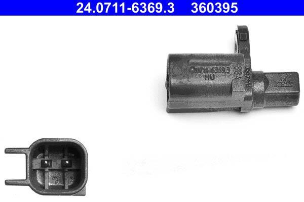 Capteur ABS (Capteur de vitesse de roue) ATE ref. 24.0711-6369.3