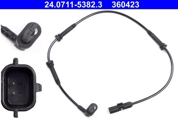 Capteur ABS (Capteur de vitesse de roue) ATE ref. 24.0711-5382.3