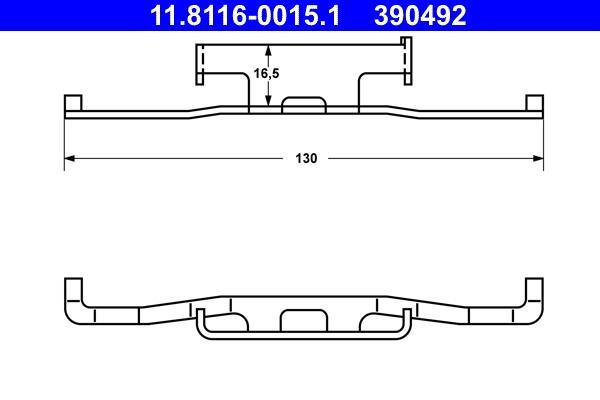 Ressort, étrier de frein ATE ref. 11.8116-0015.1