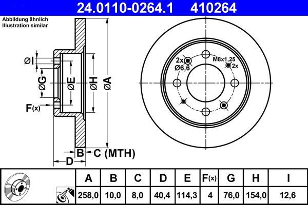 Disques de frein ATE 24.0110-0264.1