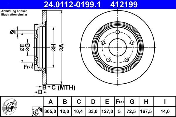 Disques de frein ATE 24.0112-0199.1