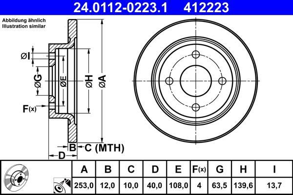 Disques de frein ATE 24.0112-0223.1