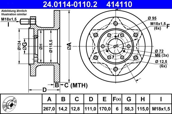 Disques de frein ATE ref. 24.0114-0110.2