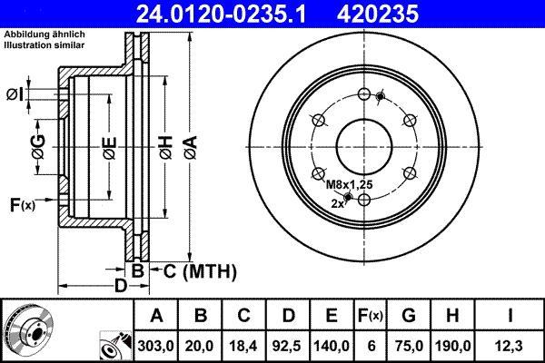 Disques de frein ATE 24.0120-0235.1