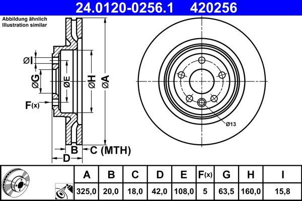 Discos de freno ATE ref. 24.0120-0256.1