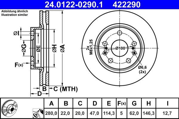 Disques de frein ATE 24.0122-0290.1