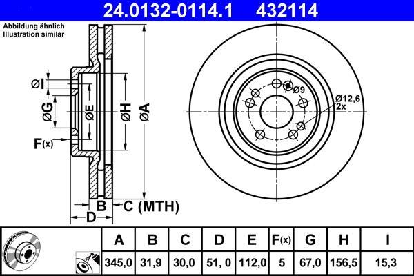 Disques de frein ATE 24.0132-0114.1