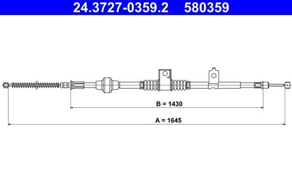 Cable de freno de mano ATE ref. 24.3727-0359.2