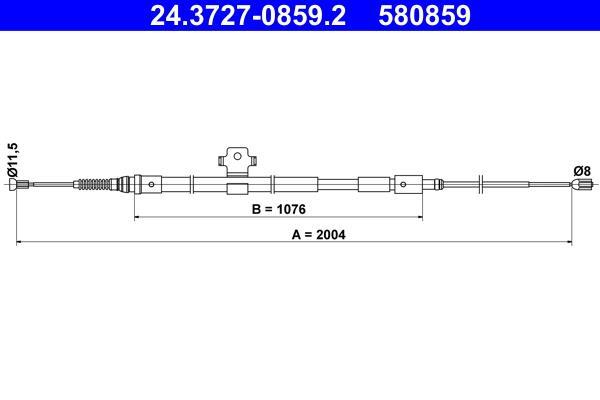 Cable de freno de mano ATE ref. 24.3727-0859.2