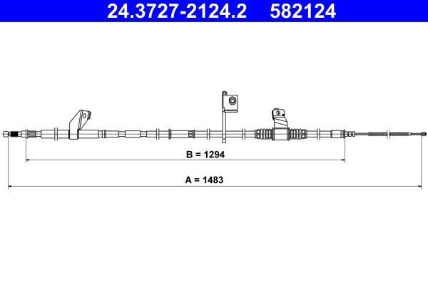 Cable de freno de mano ATE ref. 24.3727-2124.2
