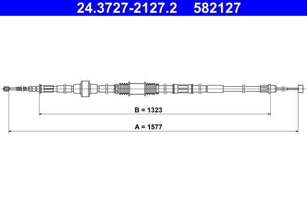 Cable de freno de mano ATE ref. 24.3727-2127.2