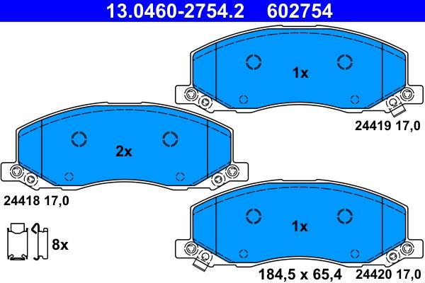 ATE 13.0470-2732.2 Set De Pastillas De Freno, Disco De Freno Para