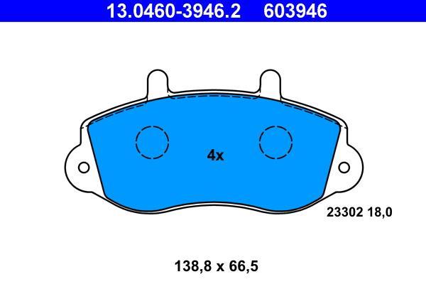 Jeu de 4 plaquettes de frein ATE ref. 13.0460-3946.2