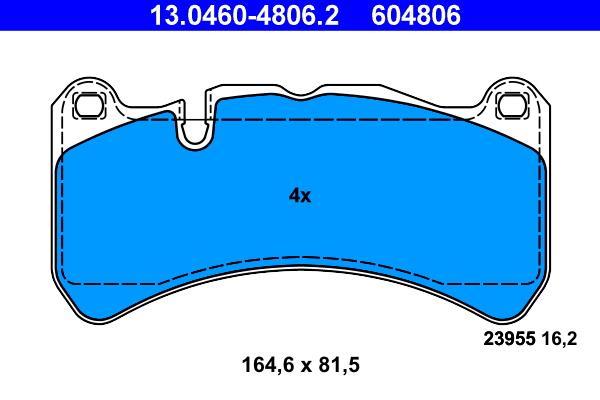 Jeu de 4 plaquettes de frein ATE ref. 13.0460-4806.2