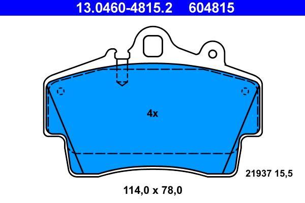Jeu de 4 plaquettes de frein ATE ref. 13.0460-4815.2