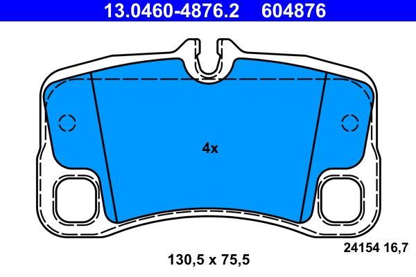 Jeu de 4 plaquettes de frein ATE ref. 13.0460-4876.2