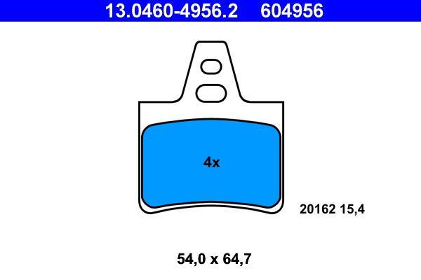 Jeu de 4 plaquettes de frein ATE ref. 13.0460-4956.2