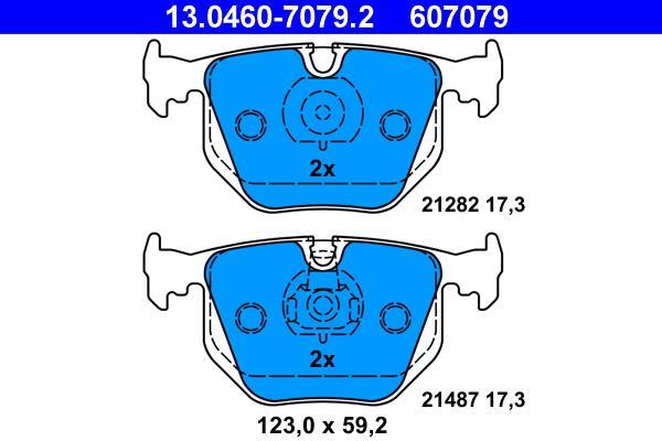 Jeu de 4 plaquettes de frein ATE ref. 13.0460-7079.2