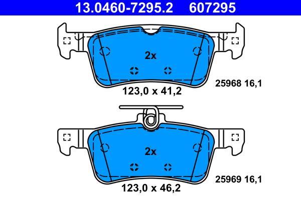 Jeu de 4 plaquettes de frein ATE ref. 13.0460-7295.2