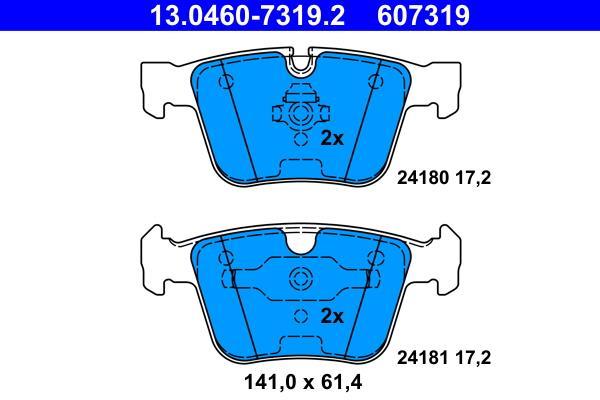 Jeu de 4 plaquettes de frein ATE ref. 13.0460-7319.2