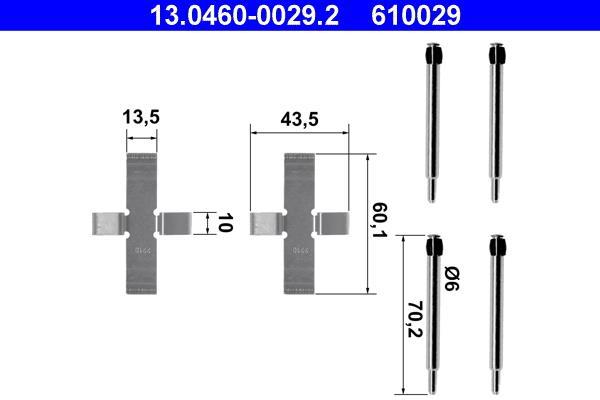 Kit d'accessoires pour plaquette de frein à disque ATE ref. 13.0460-0029.2