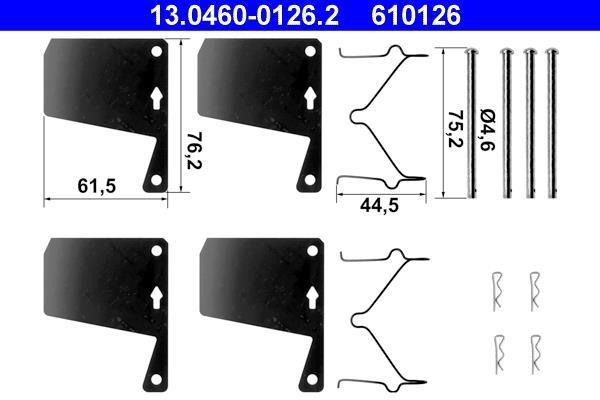 Kit d'accessoires pour plaquette de frein à disque ATE ref. 13.0460-0126.2
