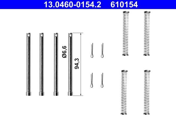Kit acessórios de pastilhas de travão ATE ref. 13.0460-0154.2