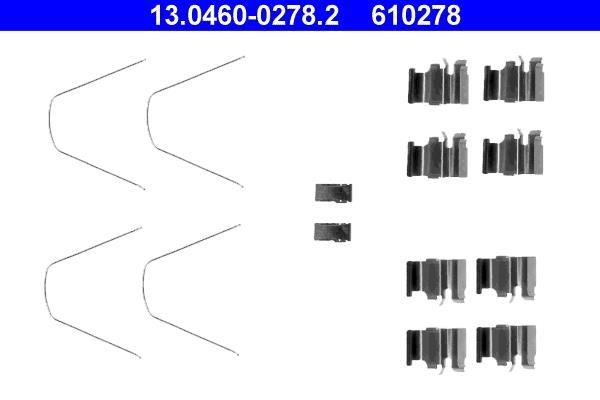 Kit acessórios de pastilhas de travão ATE ref. 13.0460-0278.2
