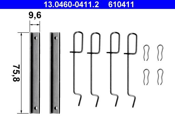 Kit de accesorios para pastillas de frenos ATE ref. 13.0460-0411.2