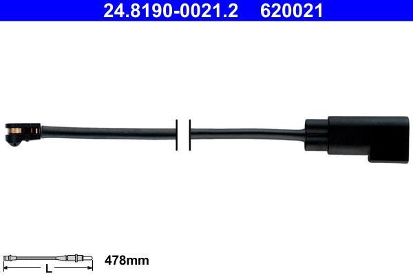 Contacteur de témoin d'usure (Témoin d'usure plaquettes) ATE ref. 24.8190-0021.2