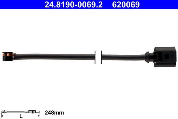 Indicador de desgaste , pastilhas de travão ATE ref. 24.8190-0069.2