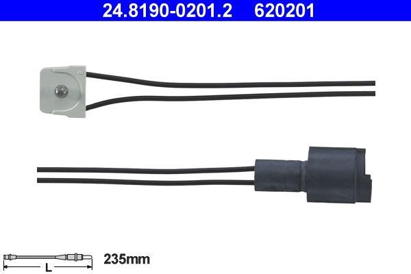 Contacteur de témoin d'usure (Témoin d'usure plaquettes) ATE ref. 24.8190-0201.2
