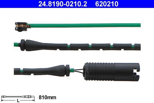 Contacteur de témoin d'usure (Témoin d'usure plaquettes) ATE ref. 24.8190-0210.2